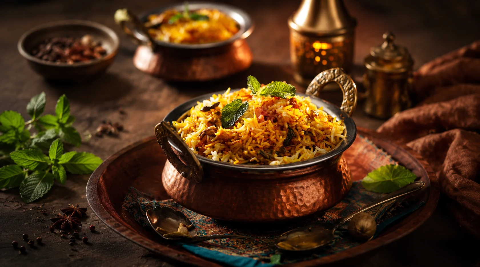 Hyderabad Junction dining space in Northlake